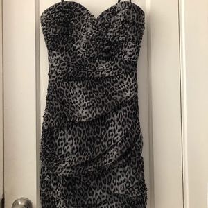 BCBG Maxazaria Dress - Black/Gray Leopard Print